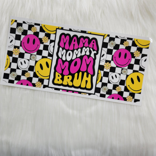 Checkered Mama UV DTF Cup Wrap