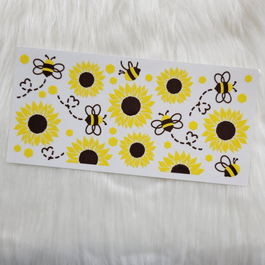 Sunflower and Bees UVDTF Cup Wrap