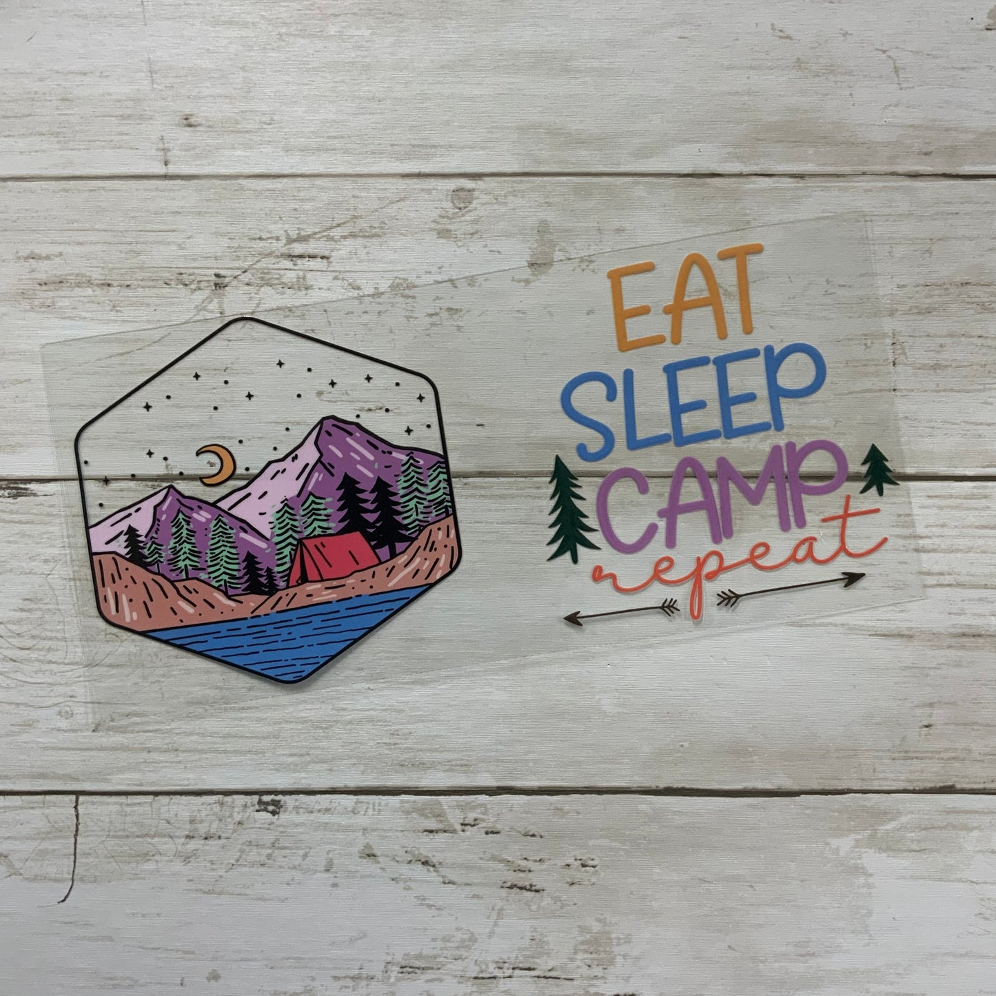 Eat Sleep Camp UVDTF Cup Wrap
